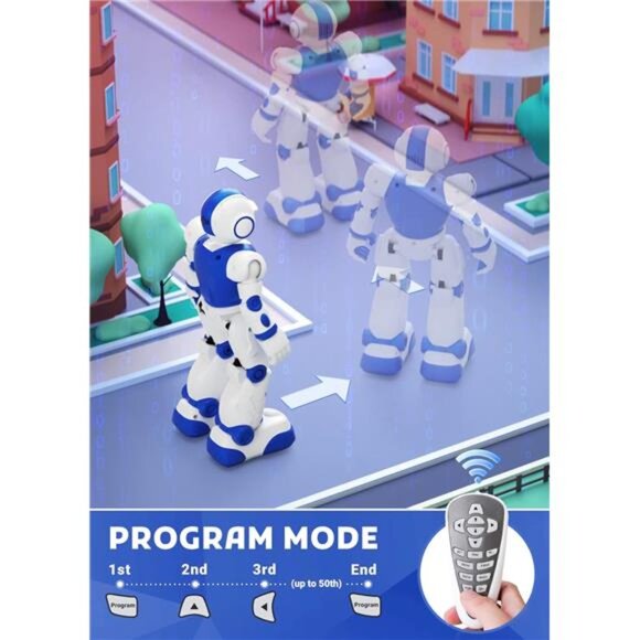 Robot Toys for Kids,Programmable Remote Control Smart Walking Dancing Robot Toy - Picture 6 of 8